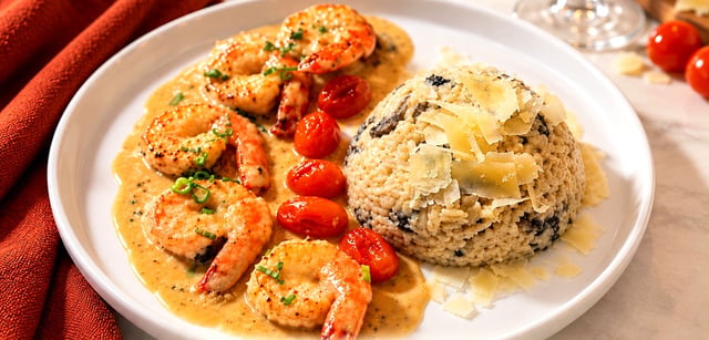 Camarão ao Molho de Parmesão